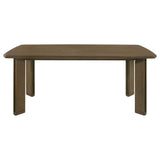 Juego de mesa de comedor rectangular de madera Ottowa de 7 piezas, color marrón