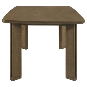 Juego de mesa de comedor rectangular de madera Ottowa de 7 piezas, color marrón