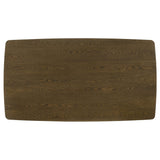 Juego de mesa de comedor rectangular de madera Ottowa de 7 piezas, color marrón