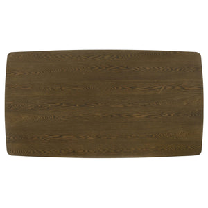 Juego de mesa de comedor rectangular de madera Ottowa de 7 piezas, color marrón