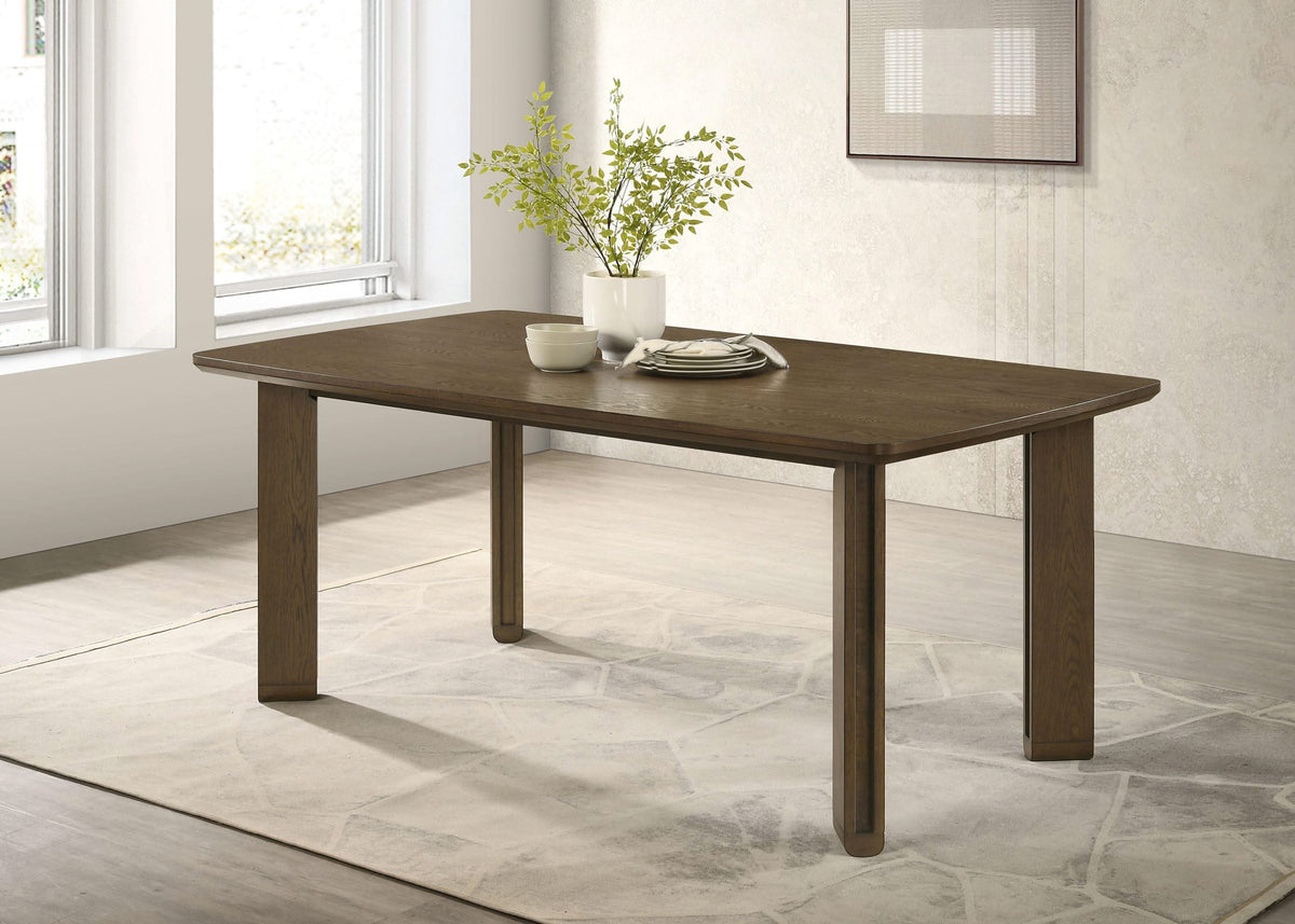 Mesa de comedor rectangular de madera Ottowa de 71 pulgadas, color marrón