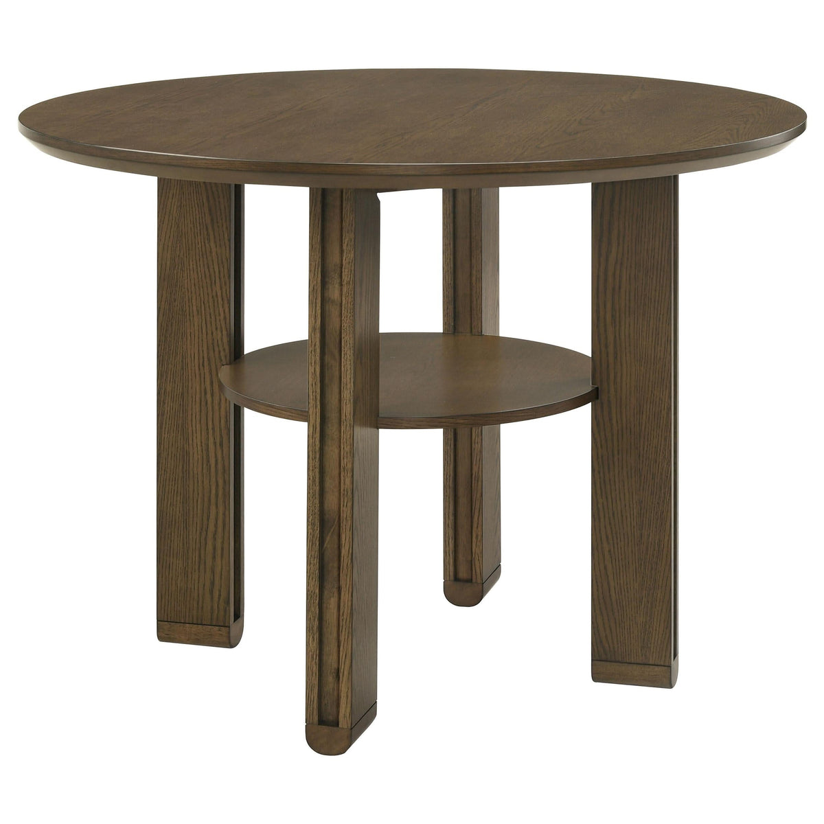 Juego de comedor redondo de 5 piezas Ottowa de altura de mostrador marrón