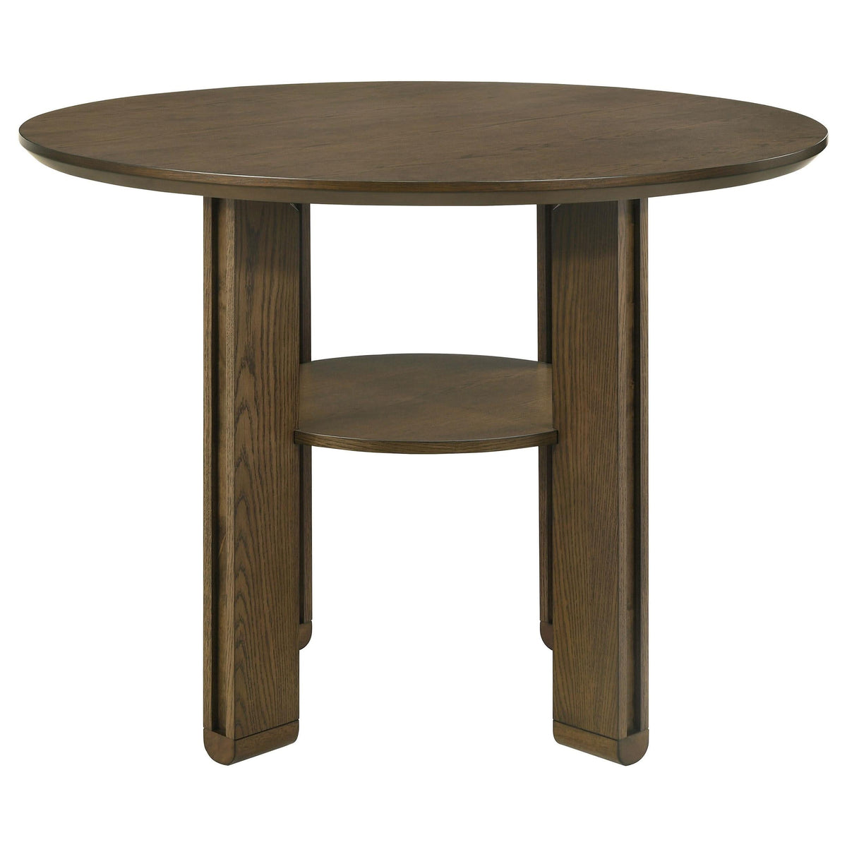 Juego de comedor redondo de 5 piezas Ottowa de altura de mostrador marrón