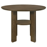 Juego de comedor redondo de 5 piezas Ottowa de altura de mostrador marrón