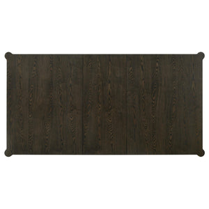 Juego de comedor rectangular Reseda de 7 piezas en marrón ceniza