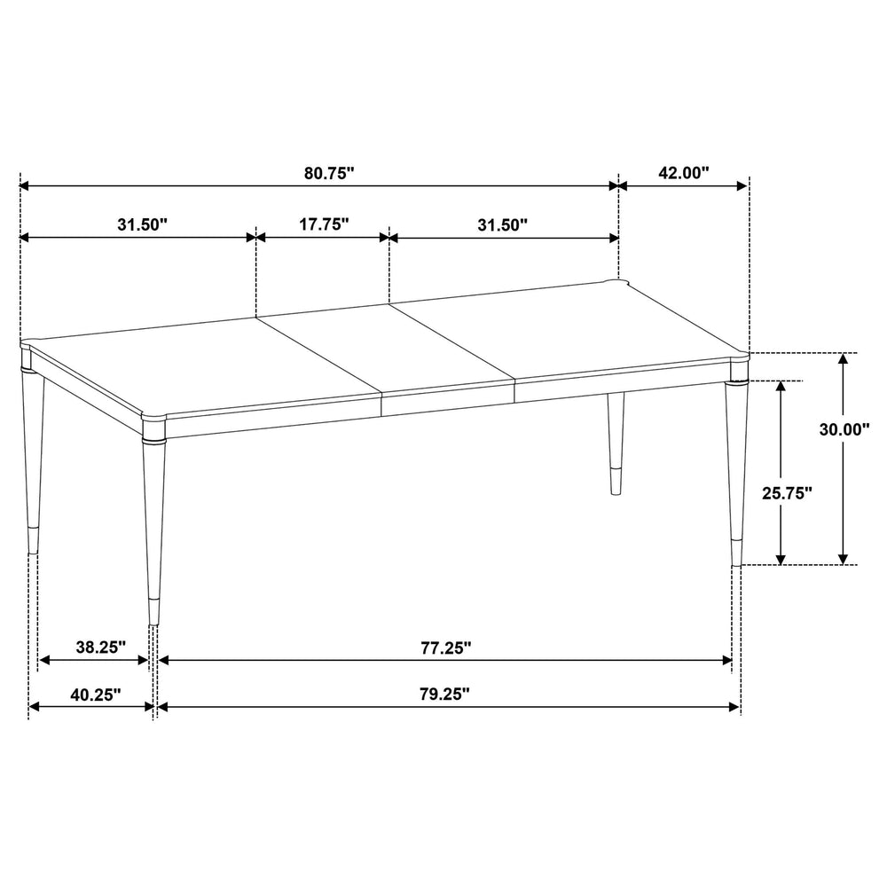 Juego de comedor rectangular Reseda de 7 piezas en marrón ceniza