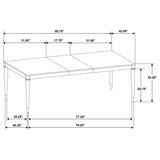 Juego de comedor rectangular Reseda de 7 piezas en marrón ceniza