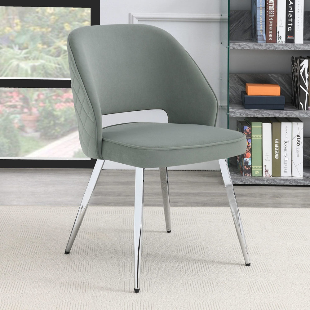 Silla de comedor tapizada Hastings gris (juego de 2)