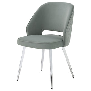 Silla de comedor tapizada Hastings gris (juego de 2)