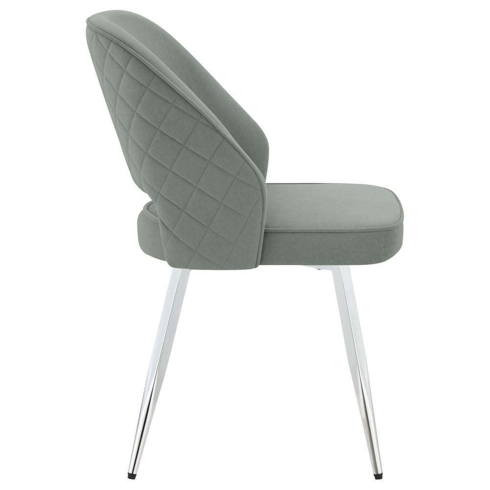 Silla de comedor tapizada Hastings gris (juego de 2)