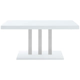 Brooklyn Rectangular 63-inch Dining Table White High Gloss