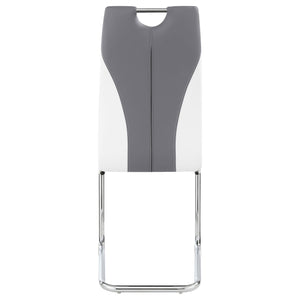 Silla de comedor tapizada Brooklyn gris (juego de 4)