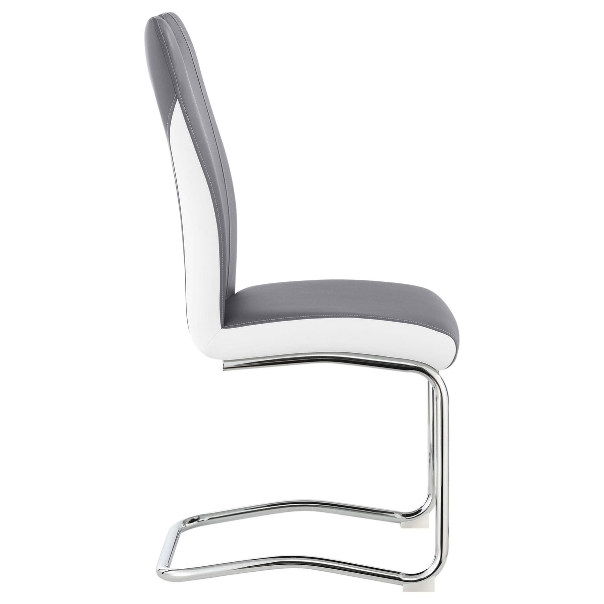 Silla de comedor tapizada Brooklyn gris (juego de 4)