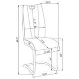 Silla de comedor tapizada Brooklyn gris (juego de 4)