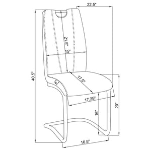 Silla de comedor tapizada Brooklyn gris (juego de 4)