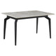 Mesa de comedor extensible rectangular Mina de 65 pulgadas de cerámica gris
