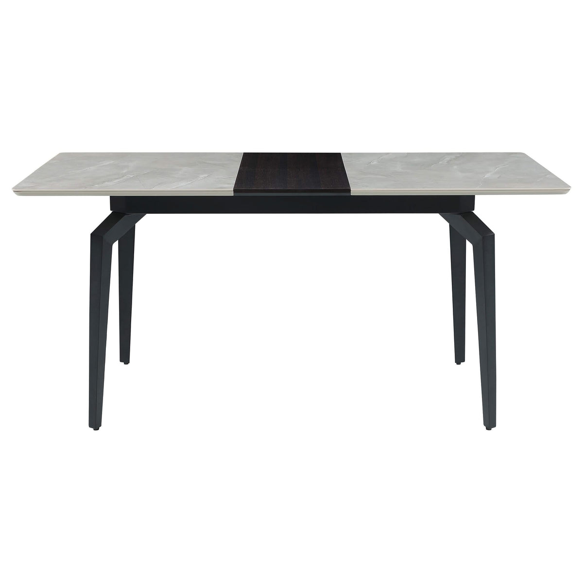 Mesa de comedor extensible rectangular Mina de 65 pulgadas de cerámica gris