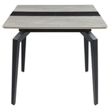 Mesa de comedor extensible rectangular Mina de 65 pulgadas de cerámica gris