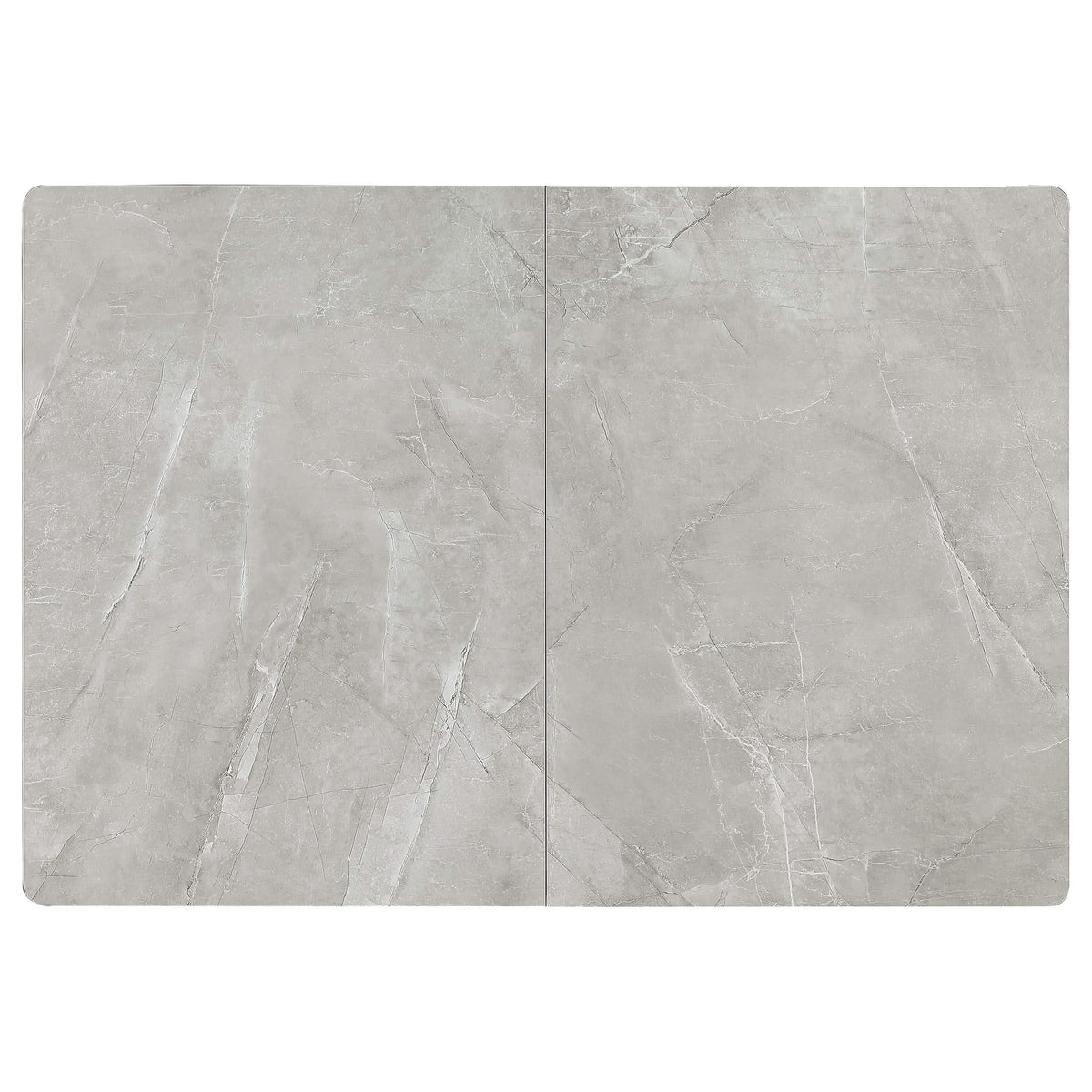 Mesa de comedor extensible rectangular Mina de 65 pulgadas de cerámica gris
