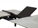 Mesa de comedor extensible rectangular Mina de 65 pulgadas de cerámica gris