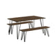 Juego de mesa de comedor rectangular Topeka de 3 piezas en color mango y cacao