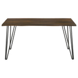 Juego de mesa de comedor rectangular Topeka de 5 piezas en color mango y cacao