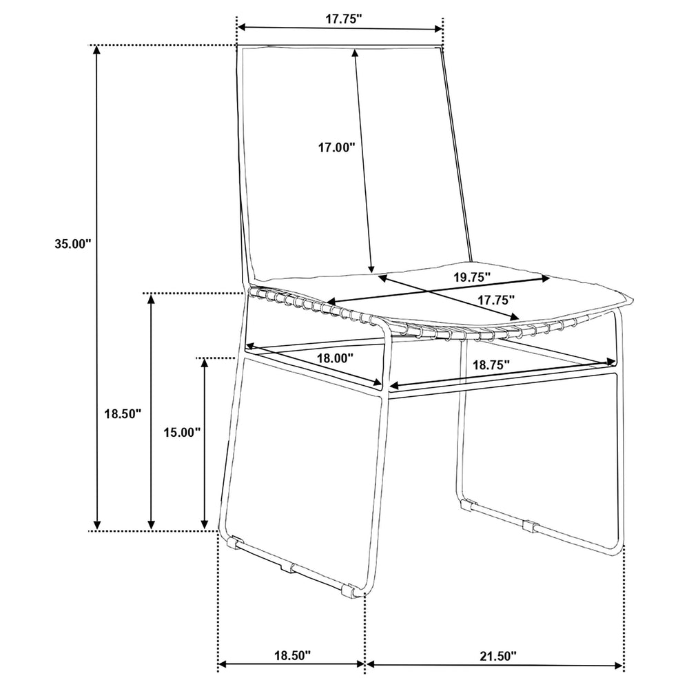 Juego de mesa de comedor rectangular Topeka de 5 piezas en color mango y cacao