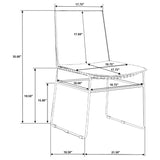 Juego de mesa de comedor rectangular Topeka de 5 piezas en color mango y cacao