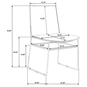 Juego de mesa de comedor rectangular Topeka de 5 piezas en color mango y cacao