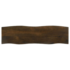Banco de comedor de madera Topeka Live Edge color mango y cacao