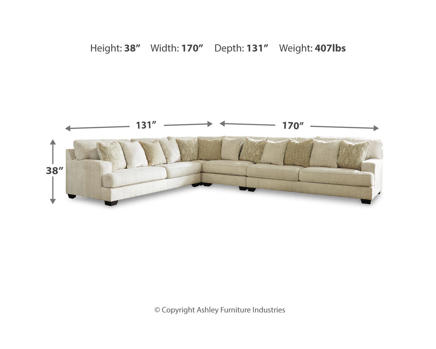 Rawcliffe 4-Piece Sectional