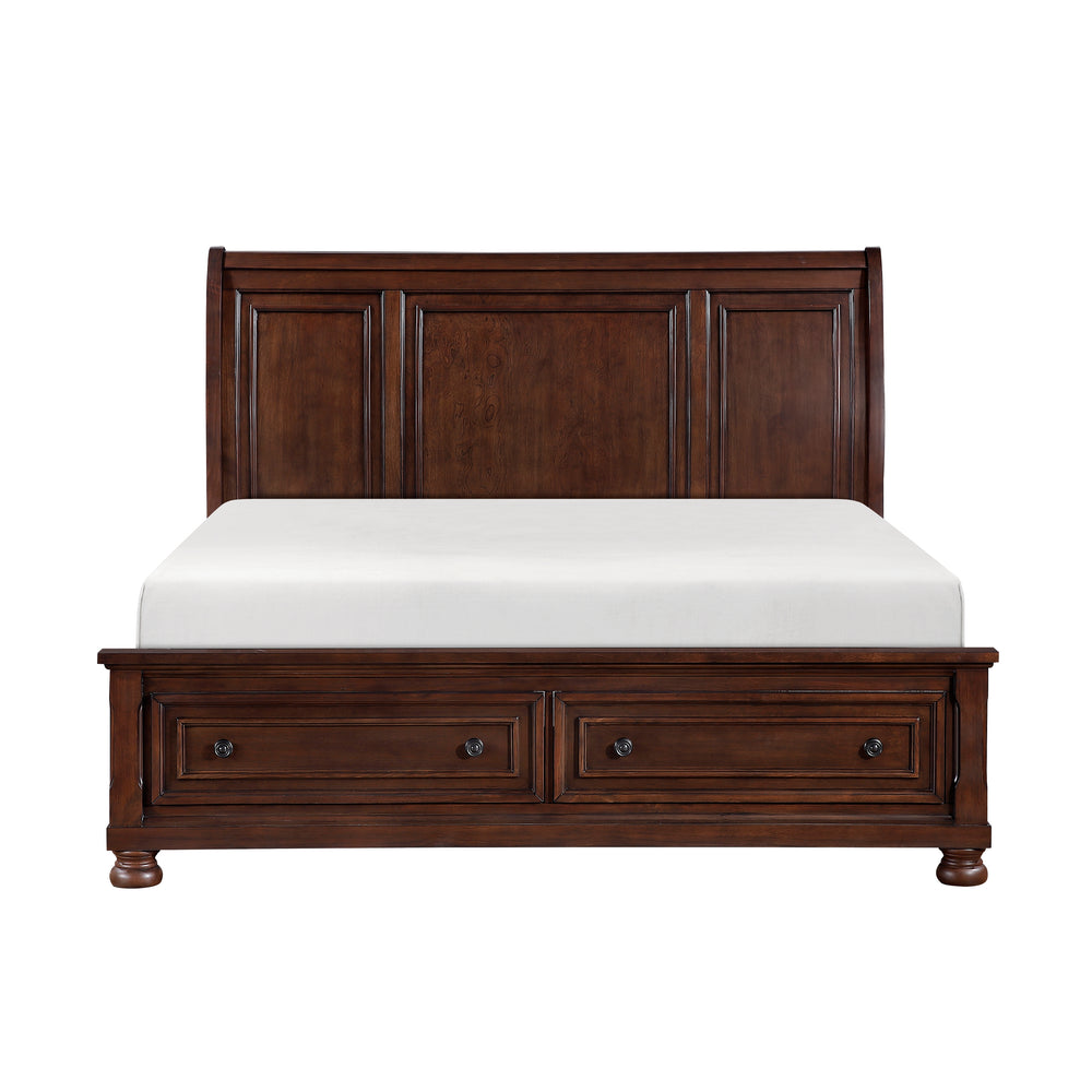 Eastern King Platform Bed with Footboard Storage