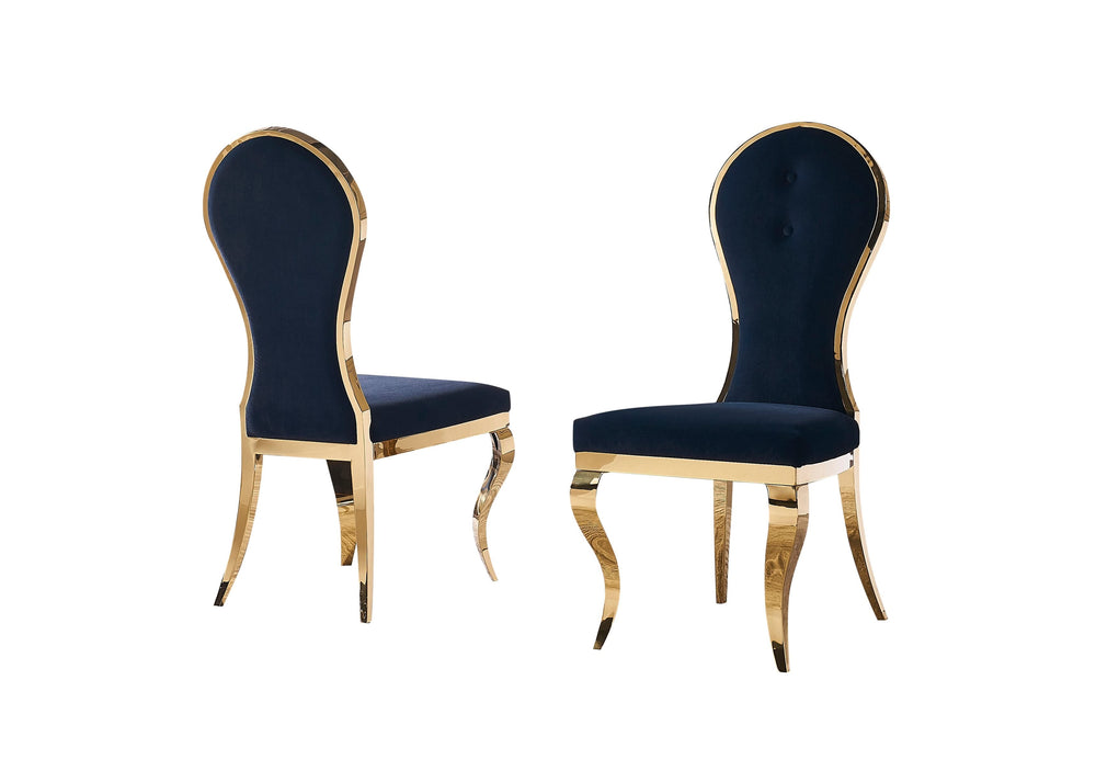 Silla de comedor de terciopelo Margo