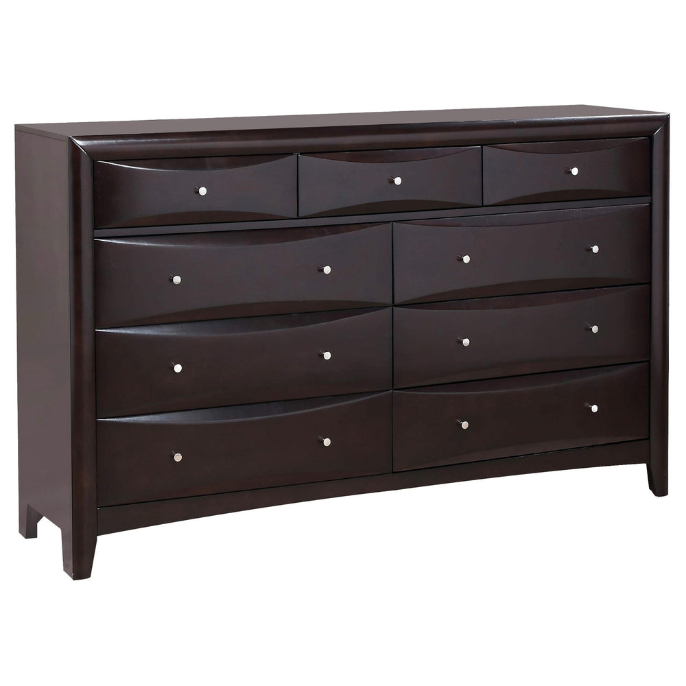 Juego de dormitorio Phoenix de 4 piezas Eastern King Cappuccino