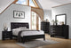 Juego de dormitorio Briana Queen de 5 piezas, color negro
