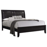 Juego de dormitorio Briana Queen de 5 piezas, color negro