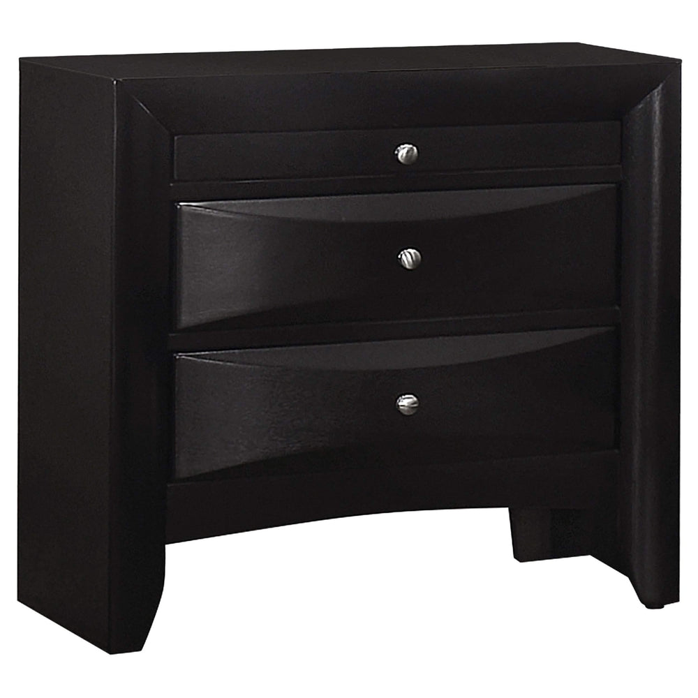 Juego de dormitorio Briana Queen de 5 piezas, color negro