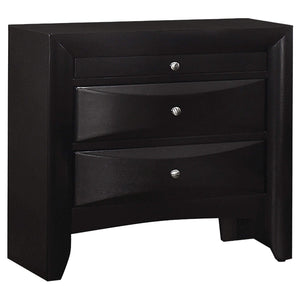 Juego de dormitorio Briana Queen de 5 piezas, color negro