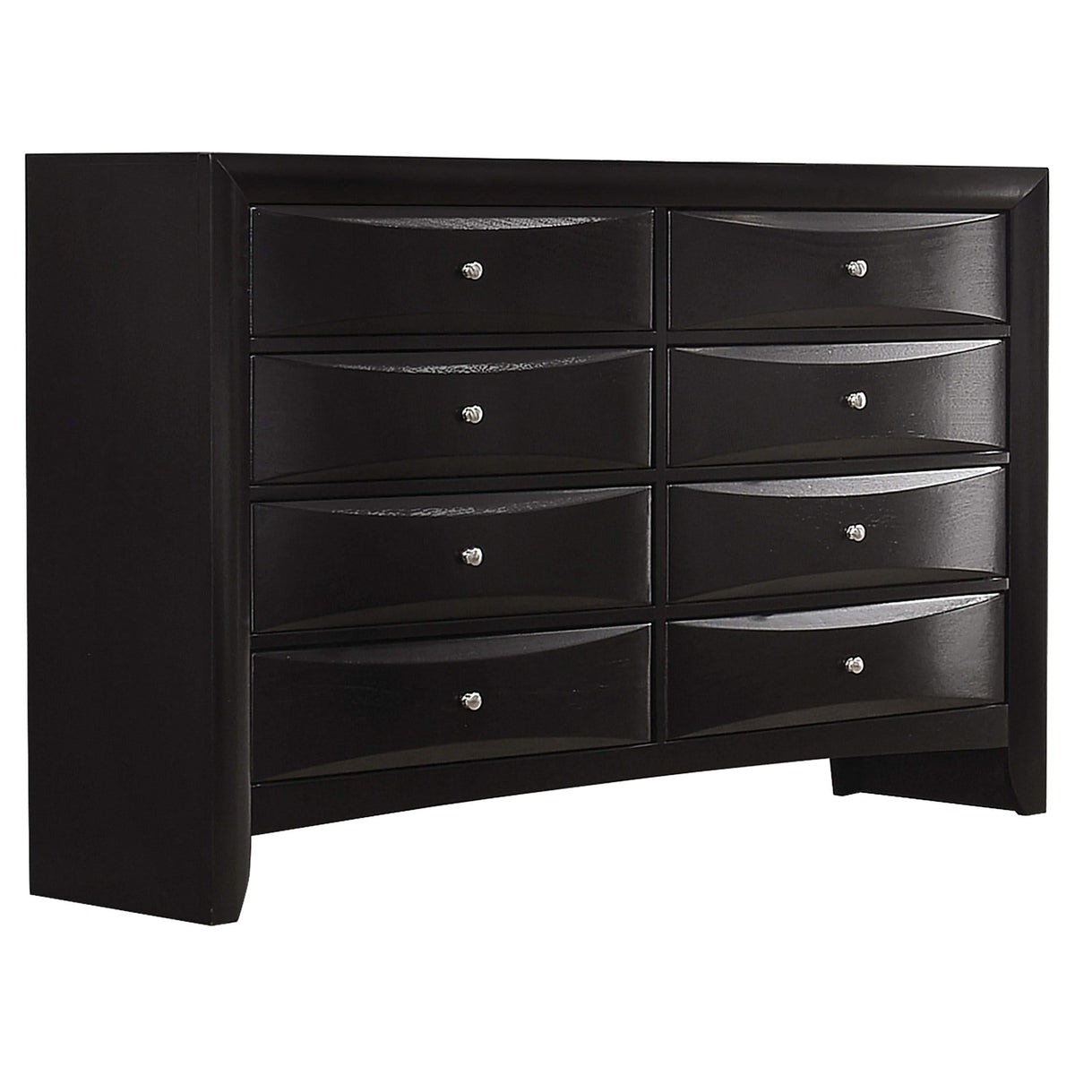 Juego de dormitorio Briana Queen de 5 piezas, color negro