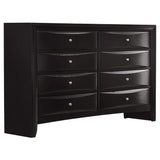 Juego de dormitorio Briana Queen de 5 piezas, color negro