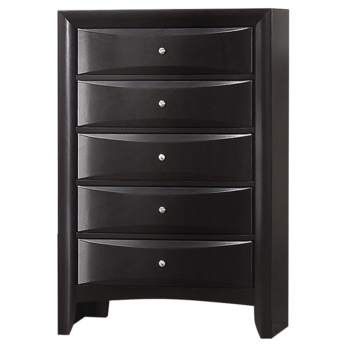 Juego de dormitorio Briana Queen de 5 piezas, color negro