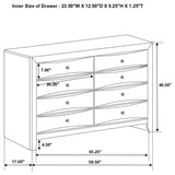 Juego de dormitorio Briana Queen de 5 piezas, color negro