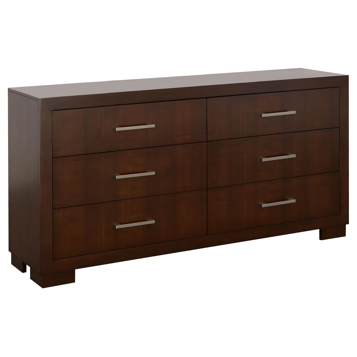 Juego de dormitorio Jessica de 5 piezas Eastern King LED Cappuccino