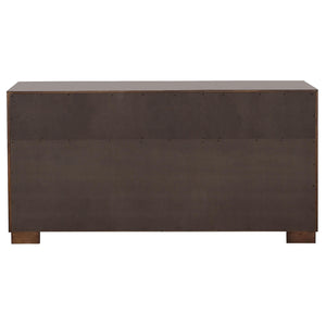 Juego de dormitorio Jessica de 5 piezas Eastern King LED Cappuccino