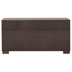 Juego de dormitorio Jessica de 5 piezas Eastern King LED Cappuccino