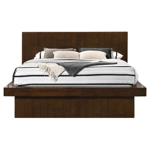 Juego de dormitorio Jessica California King LED de 4 piezas Capuchino