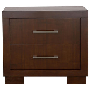 Juego de dormitorio Jessica California King LED de 4 piezas Capuchino