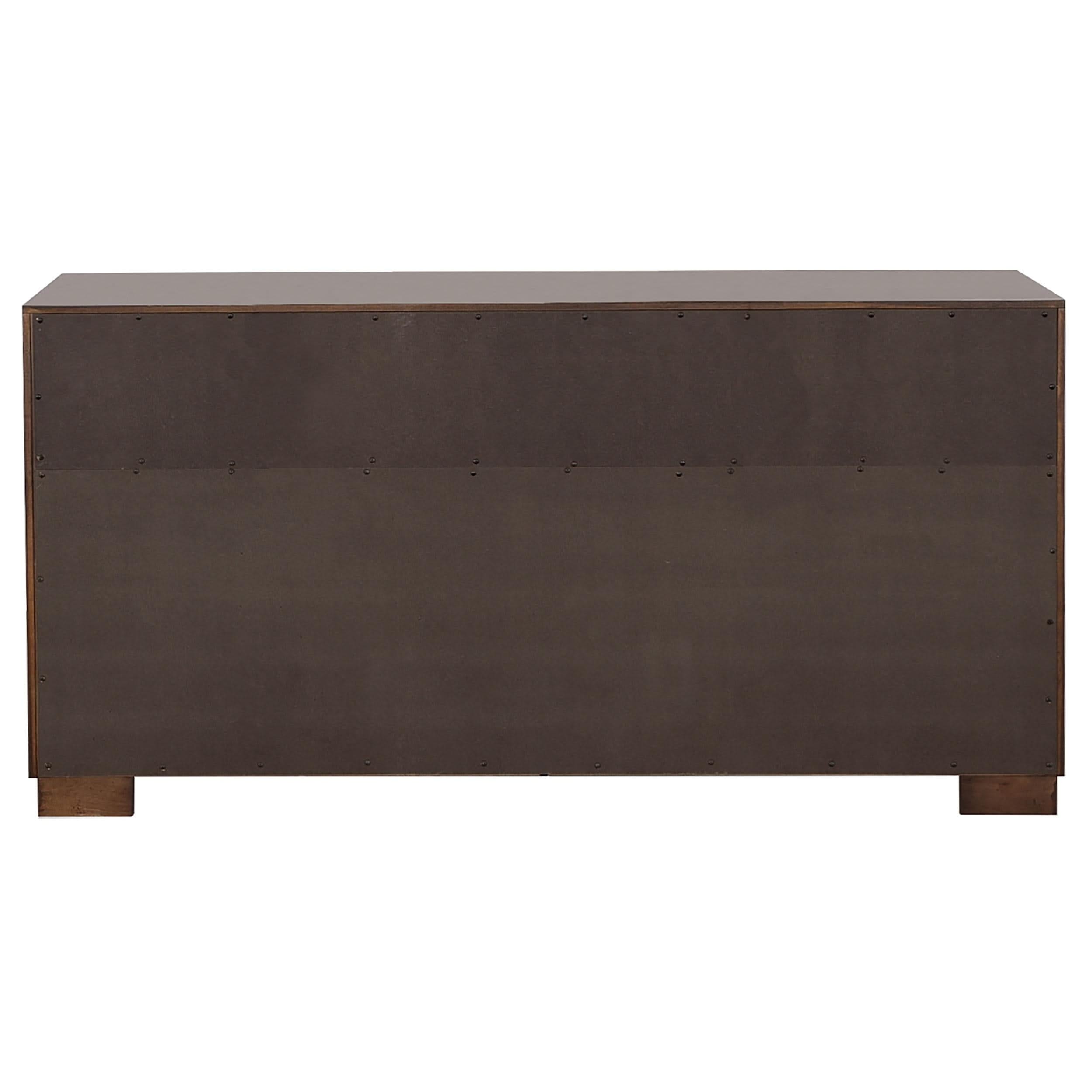 Juego de dormitorio Jessica California King LED de 6 piezas Cappuccino