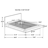 Cama Queen con panel LED Jessica Wood color capuchino