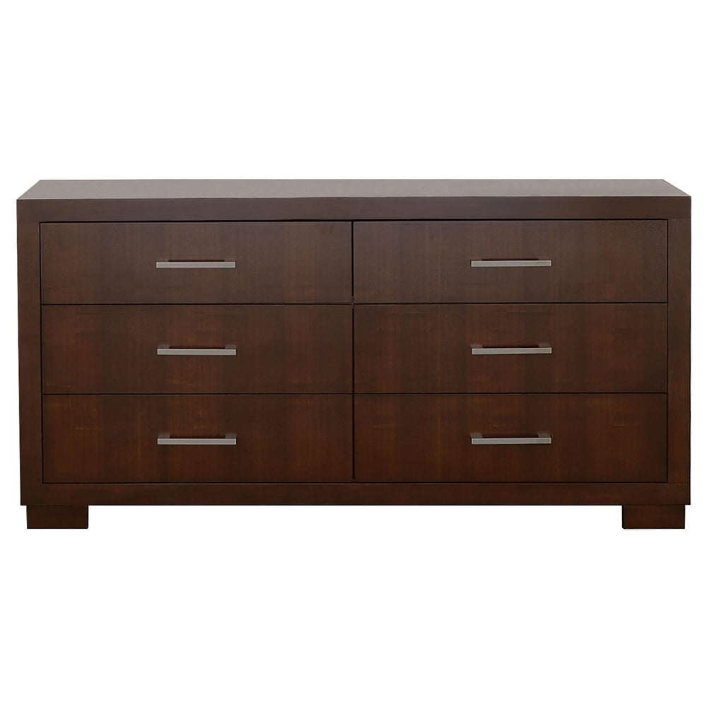 Juego de dormitorio Jessica California King de 4 piezas Capuchino